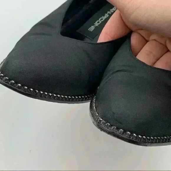 Evan Picone heels size 8.5 black silk gem 80s 90s - Picture 8 of 11